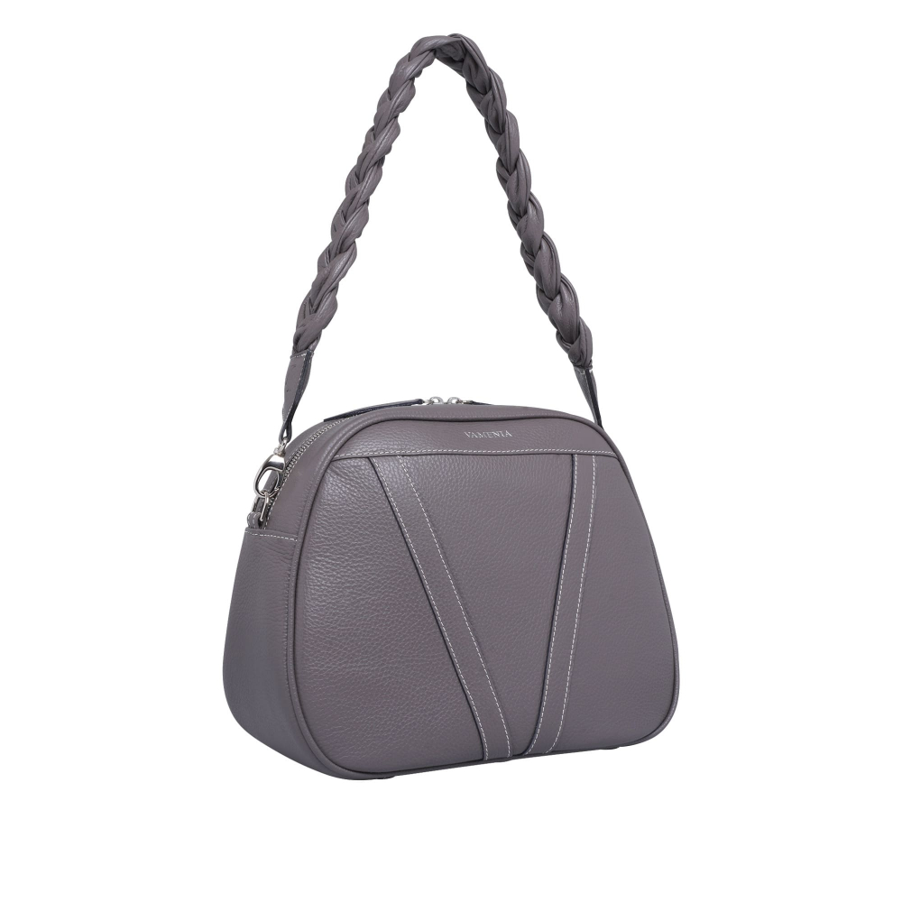 Medium sized Shoulder Bag made of nappa leather taupe